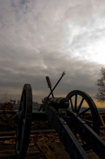 Cannon at sunset