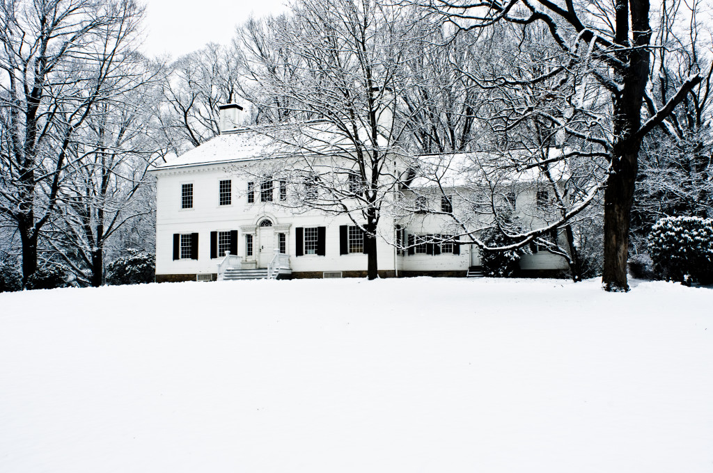 A foot of snow at Washington's Headquarters in Morristown, New Jersey.